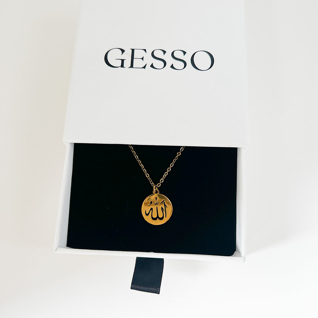Allah Pendant Necklace 18k Gold Plated Necklace GESSO GESSO