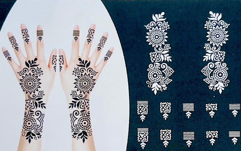 Henna Stencil Set, Henna Mehndi Kit, GESSO