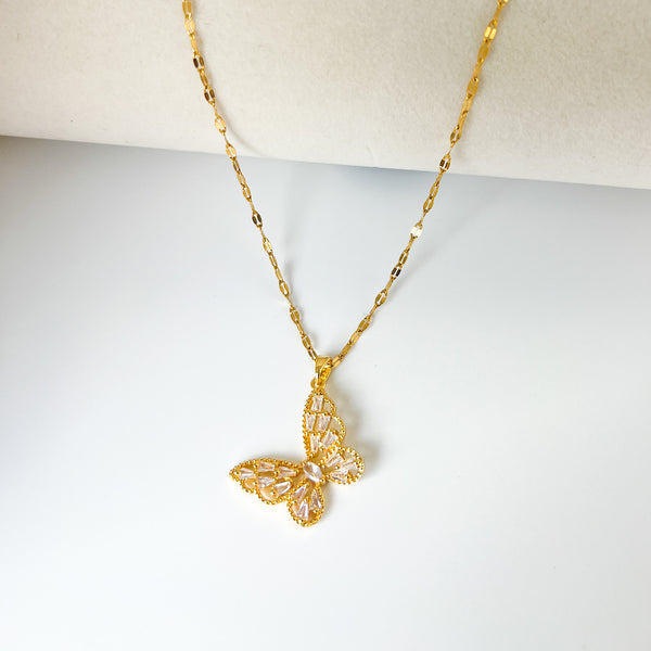 BLING BUTTERFLY NECKLACE