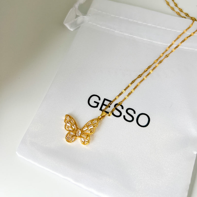 BLING BUTTERFLY NECKLACE