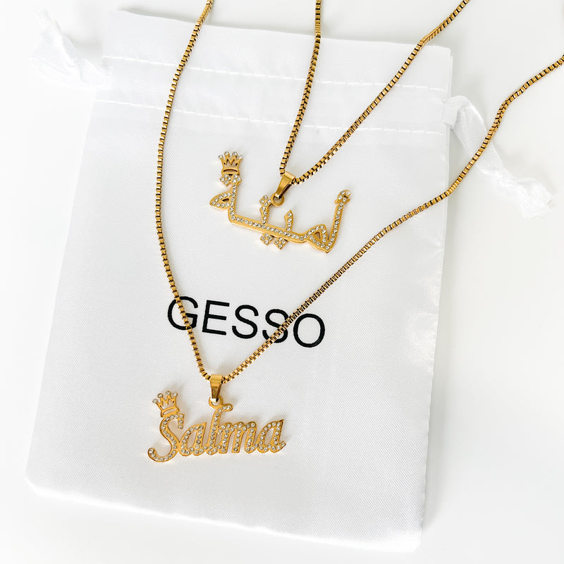 CROWN CUSTOM NAME NECKLACE