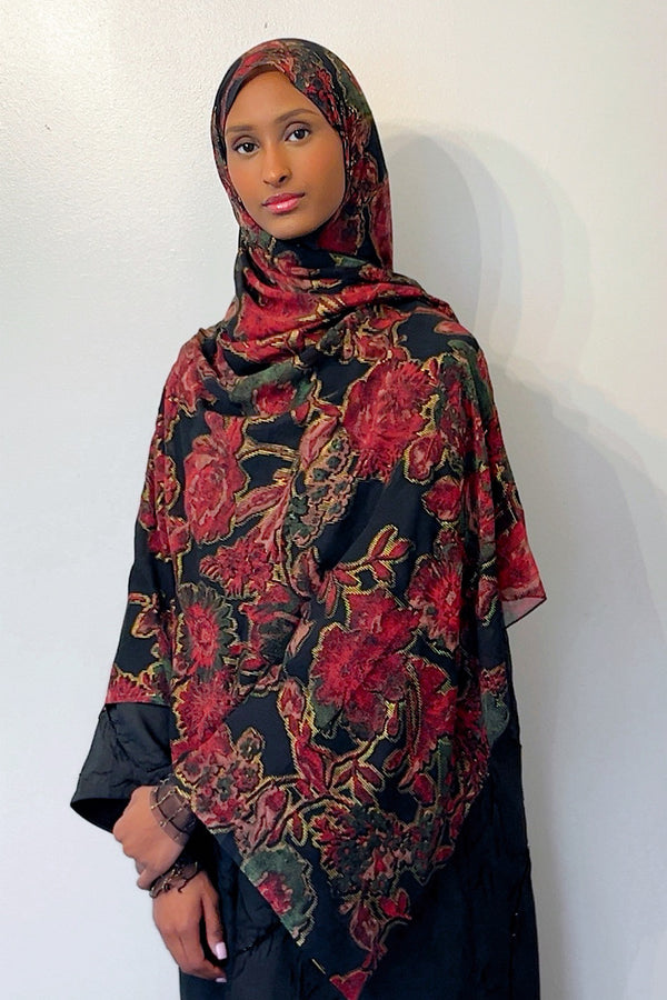 Iman Satin Chiffon Print hijabs