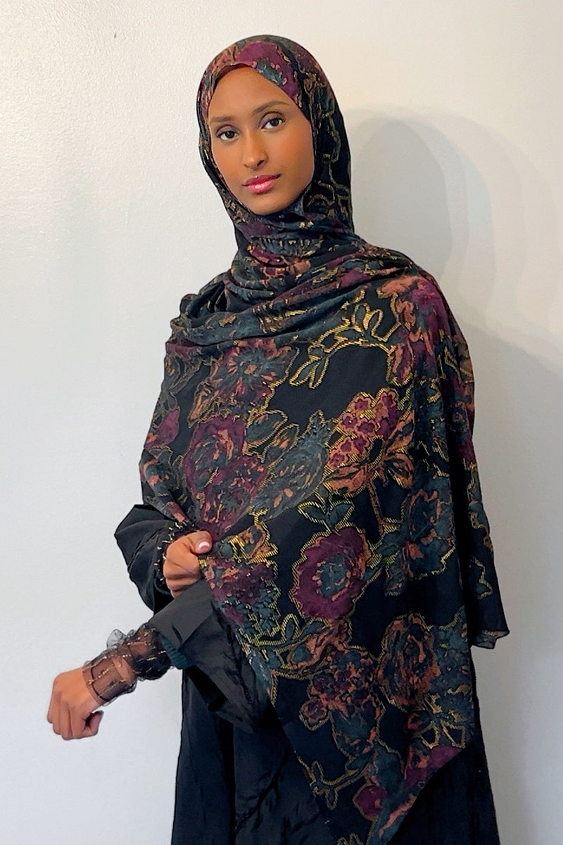 Iman Satin Chiffon Print hijabs