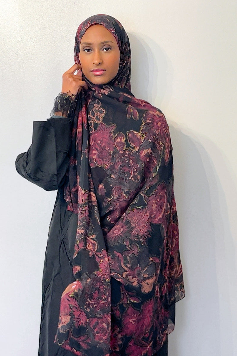 Iman Satin Chiffon Print hijabs