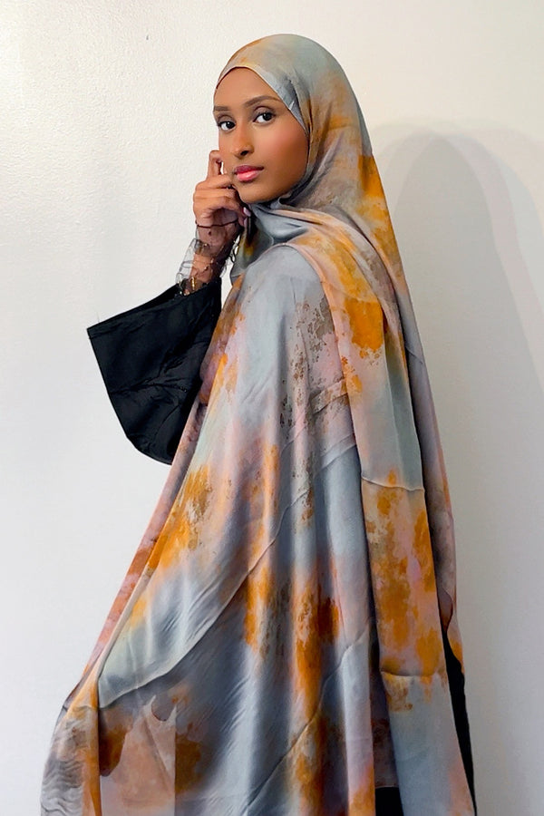 Aisha Satin Chiffon Print hijabs