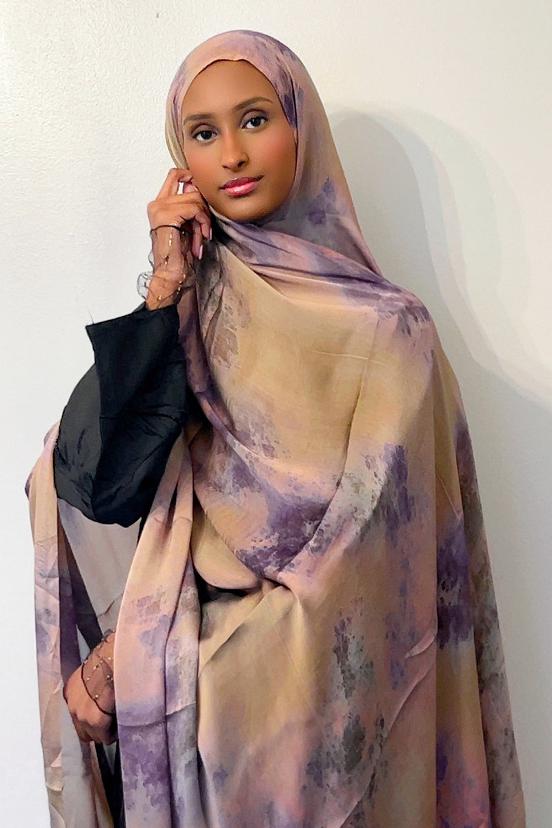 Aisha Satin Chiffon Print hijabs