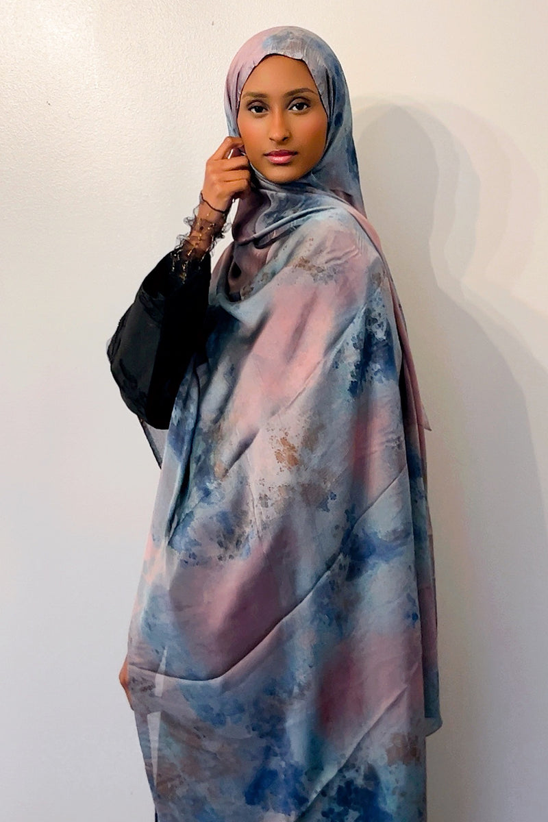 Aisha Satin Chiffon Print hijabs