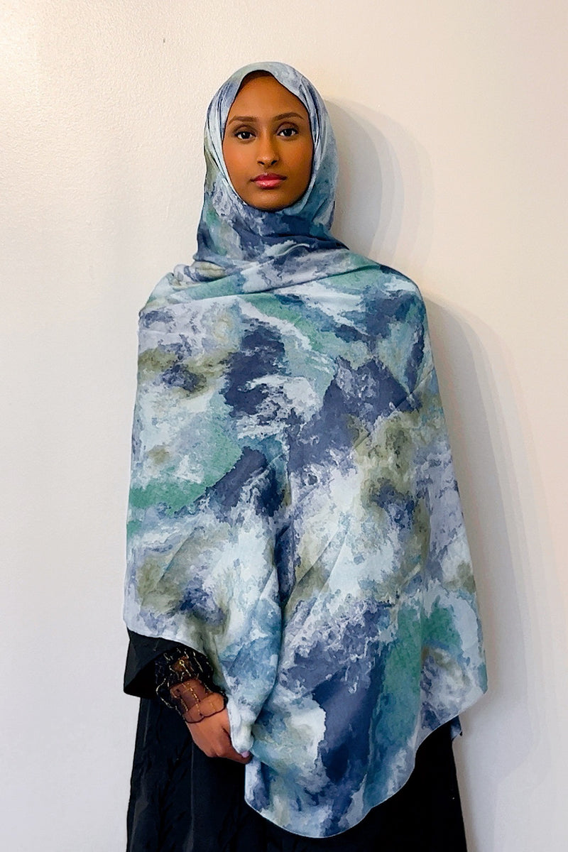 Yusra Satin Chiffon Print hijabs