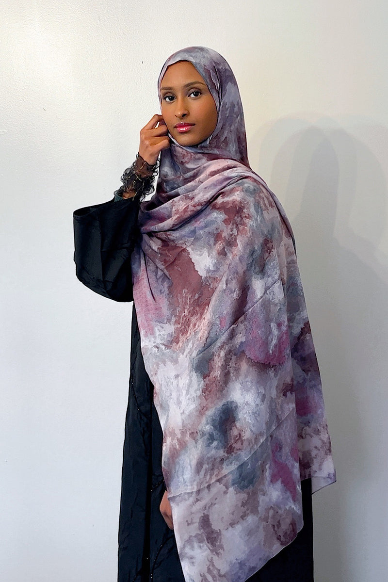 Yusra Satin Chiffon Print hijabs