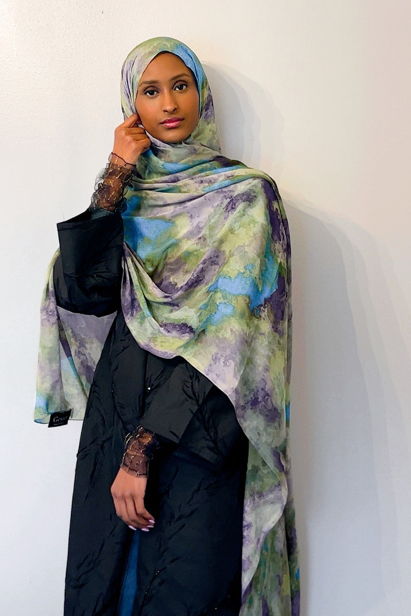 Yusra Satin Chiffon Print hijabs