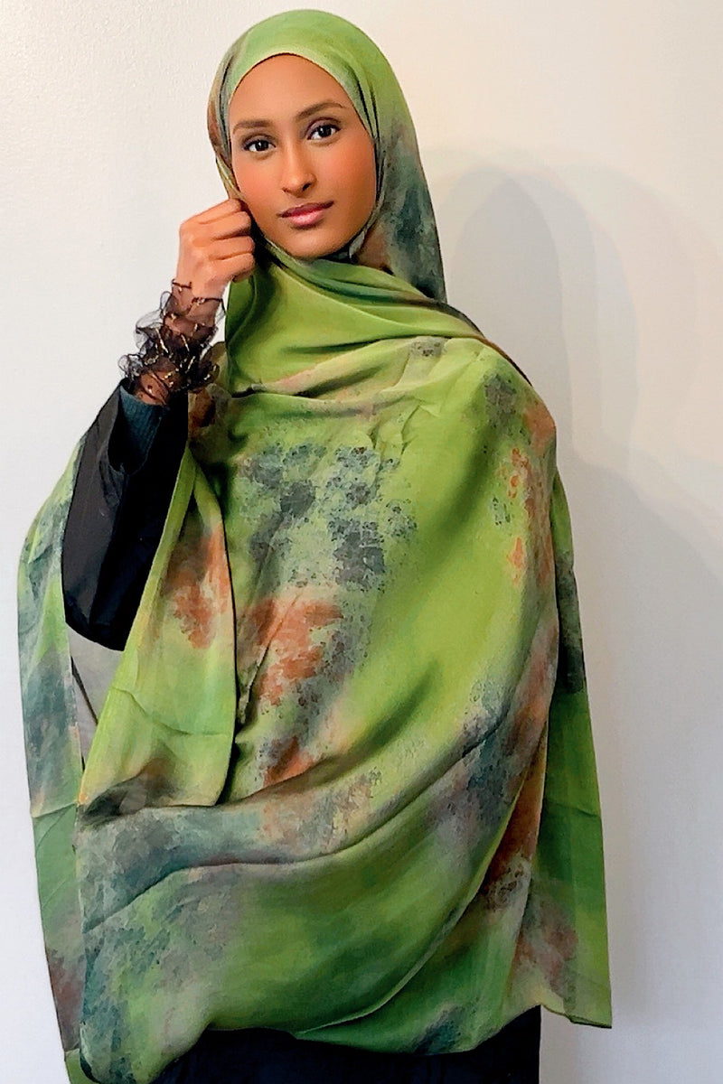 Wards Satin Chiffon Print hijabs