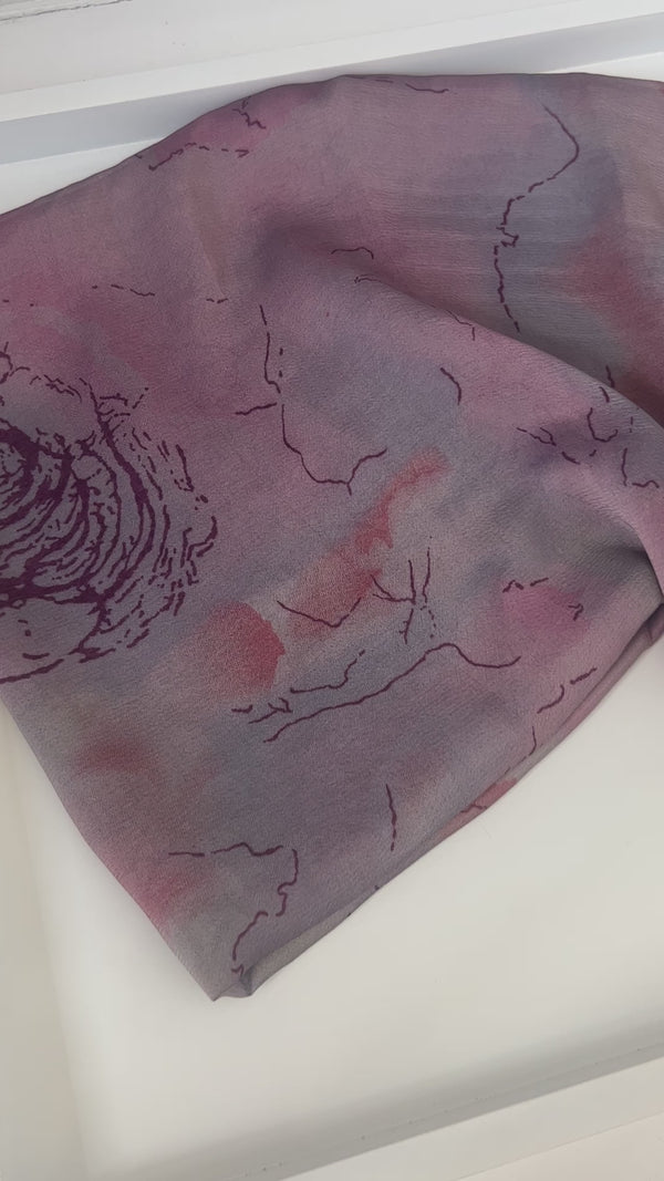 Maymun Satin Chiffon Print Hijab