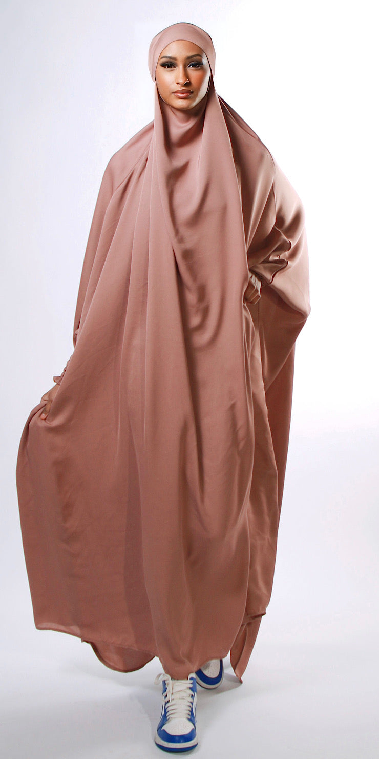 Taupe Color Satin Jilbab 